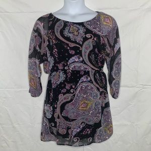 Express- Multi Colored Long Sleeve Dress